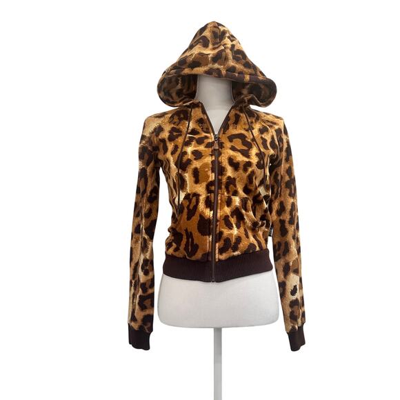 ✨🆕BNWOT!L.A.M.B. Vintage Y2K Rare “Are You Lamb Enough” Leopard Print Hoodie S✨ - Picture 2 of 11